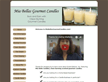 Tablet Screenshot of miabellasgourmetcandles.com